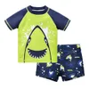 Kiding Boy Swimsuit Cool Print 2 PCS / Lot 1-7 ans Summer Children Board Short Children Boys Swwear Beach Surfing 240412