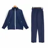 Designer maschile jogging casual a maniche lunghe 2 abiti da strada singolo abbigliamento sportivo con cerniera