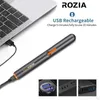 Rozia USB uppladdningsbar näsa öron hårtrimmer elektrisk borttagning Clipper Razor Shaver Trimmer Epilators Högkvalitativ miljövänlig 240401