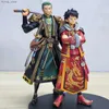 Action Toy Figures Anime One Piece Figur Zoro Luffy PVC Statue Action Figur Monkey D Luffy Chinese Style Model Toy for Kids Christmas Gift Y240415