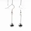 Dangle Earrings Natural Hematite Stone Beads Earring 8mm Cube Shape For Women Girl Eardrop Hook Gifs Jewelry Accessories A506