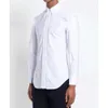 Mężczyźni biała koszula swobodny długi rękaw bawełna Oxford moda koreańska bluzka bluzka formalna wysokiej jakości