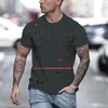 Camas de camisetas masculinas de verão ao ar livre camisa de manga curta de mangas curtas Camisa casual de camiseta 3D colorida lazer fora de casa 2024 115