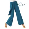 Kobiety Pants Women Yoga szeroka nogawka stylowa szeroka noga z elastycznymi kieszeniami talii dla wygody elegancka stała stała stała