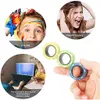 Dekompressionsleksak magnetiska ringar fidget leksak set vuxen fidget magneter spinner ringar fidget pack bra gåva till vuxna tonåringar barn (3 st) l2404