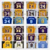 Maglie da basket retrò a maglie 34 Shaquille Bryant 32 Johnson Dennis 73 Rodman Jerry 44 West Vintage Giallo Purple Blue Men Youth