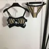 Summer Womens Sexy Bikini Set med BH -rem underkläder (med bröstkuddar)+triangel