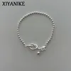 Pulseras de enlace Xiyanike Coraano Corazón Bobinas redondas Pulseras para mujeres Joyas simples Joyas de moda Fiesta de regalo Pulseras Mujer