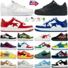 Platform BapessStask88 Designer Casual schoenen Sneaker Patent Leather Midnight Navy Blauwe Wijn Red Graen Green Beige Pink Oranje Black Men Dames Running schoenen