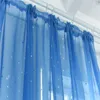 Curtain Window Screening Sheer Star Curtains Coverings Small And Fresh Voile Child Green Decor