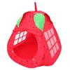 Tents And Shelters Girls Indoor Tent Kids Strawberry Castle Play Game Red Playhouse Child