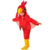 Dramat dziecięcy urocze małe zwierzęce czerwone kurczak kostiumy