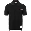 Nebel Sommertasche Streifen Baumwolle Kurzarm T-Shirt Trendy männliches Paar Freizeit Trend Polo-Hemd Revers Trendy Marke
