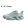 Kid Hokah One Clifton 9 Running Shoes Toddler Fashion Hokahs Dames Triple Black Wit Cyclamen Sweet Lilac Shifting Sand Boys Girls Maat 28-35