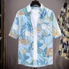 Chemises décontractées pour hommes chemises hommes légers de feuille de style tropical léger avec une technologie à sec tissu respirant pour les vacances