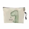 Söt akvarell Animal Prints Cosmetic Case Woman Carto Dinosaur Bear Makeup Bag Portable Toy Storage Bag Barn Bästa gåva Y3A3#