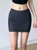 Faldas iamsure sexy slim dot estampado Falda Falda Casual Basic Mid Mid Mini Women 2024 Summer Fashion Streetwear Lady