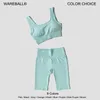 WAARBALL NAADLOOS Women Yoga Set Sport Bra Sports Shorts Fitness Wear Outfit 2 -delige sportschool Yoga Sets Workout Suits 240407