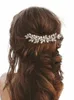 Luxo Rhineste Hair pente de noiva para cabelos accory women elegante feminina artesanal para a cabeça da cabeça de cabeça nupcial Cabelo de casamento Vine Q722#