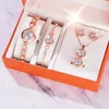 Wristwatches Women's Quartz Pearl Series Alloy Bracelet Watch Set