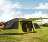 Tent Gonflables de Campingtent Outdoor 812 Protezione da pioggia pesante Due camere a campeggio campeggio viaggio grande tenda 240416