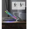 Охлаждающие накладки для ноутбуков Cooler Padbook Stand Gaming с 6 светодиодными вентиляторами 2 USB -держателя телефона для 15,6 дюйма Drop Delivery Computers Network Otgeu