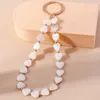 Keychains kleurrijke handgemaakte kraal armband sleutelhanger pols -sleutelring hangers voor vrouwen meisjes handtas decor diy sieraden accessoires