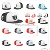 Ball Caps Est Designer Snapbacks Regulowane czapki Baseball Flat Letter Hat Monted All TEM Logo Haft Football Mesh zamknięta Outo Dhcvv