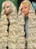 613 Honey Blonde 13x6 Transparen Lace Front Human Hair S brésilien 250% Body Wave colored 13x4 frontal for women 240402