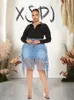 Denim Skirt Women Summer Short Sexy Skirt with Tassel Tight Plus Size Jeans Skirt Ladies Large Wholesale Drop 240403