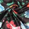 Sciarpa di seta Pobing Donne grandi scialli con fiori stampati Stoles quadrata bandana di lusso di lusso hijab sciarf femmina foulards 130cm 240402