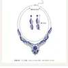 Muslim Rhinestone Necklace Earring Set Romantic Jewelry Set Luxury Women Fashion Wedding Banquet Dubai Party Gift 240410