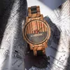 Polshorloges fandao heren houten horloge mode multifunctionele analoge kwarts zwarte technologie concept armband