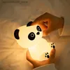 Lampes nuances panda nocturne légère silicone atmosphérique chambre légère sommeil léger protection oculaire rechargeable décoration légère de chevet enfant cadeau Q240416