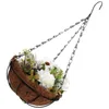 Decoratieve bloemen zijden bloem kokosnoten mand kunstmatige nep hangende manden muur ornament bloemen thuis decors