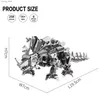 Puzzles Pizzles Modèle de construction Modèle de construction Dinosaur Rock Rock 3D Puzzle Metal Toys Jigsaw Assembly Model Kits for Home Decoration Y240415