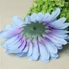 Fleurs décoratives 5pcs / lot diamètre 12cm charme bleu gerbera crêpe simulation fausse robe de mariée fleurie tiara a141