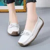 Sapatos casuais tênis feminino de primavera outono apartamento genuíno mocassins mocassins slip-on slow-on fêmea boat 2024