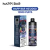 Happ Bar Puff Vape Vaper 12k 12000 Puffs Vape Disposable 15000 15k E Cigarette 10 FLAVOR