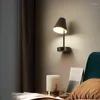 Wall Lamp Bedside Bedroom Cream Style Background Modern Simple Soft Light Eye Protection Reading