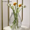 花瓶の氷がひび割れたガラスの花の花瓶モダンホームミニマリストライトラグジュアリーダイニングテーブルアレンジ