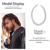 Bijoux de hommes Miami Sterling Sier Link Chain Moisanite Diamond Prong Hip Hop Iced Out Cuban Choker Collier