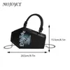 Sacs de soirée Femmes Gothic Coffin Sac Pu Leather Retro Retro Handbag Zipper Ferme Top Handle Halloween Cadeau pour femme