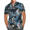 Men's Casual Shirts Summer Hawaiian Fish Printed Shirt Men Women Fashion Short Sleeve Blouse Mens Vocation Lapel Beach Camisas Sea 24416