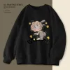 Sweatshirts Round Neck Bunny Pull décontracté personnalisé pour les femmes en automne et en hiver à manches longues 2023New Nif-Automne Top pour les femmes