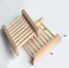 100st Natural Bamboo Woodensoap Dish Tood Soap Tray Holder Storage Soaprack Plate Box Container för baddusch Badrum2964347