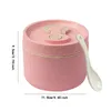 Plates Japanese Round Lunch Box Set Wheat Straw Soup Cup Sealed With Wan Students Office Workers Can Microwave Bento Place Mats