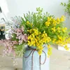 Fleurs décoratives 6 PCS PHAUX MIMOSA ARTIFICIAL MIMOSA PROPS SILLE RÉLISTE ACACIA FORME BEAN PHAND