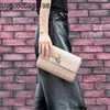 Bottegvenetas Andiamo Clutch Bag 2024 New Manufacturer Direct Sales Niche Design Trendy and Fashionable Diagonal Cross Handle Single Shoulder Woven Square