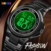 Orologi da polso skmei 1712 orologio digitale di lusso per uomo stop watch waterproof sports countdown mens oro